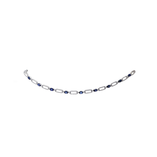 Blue Sapphire Diamond Necklace