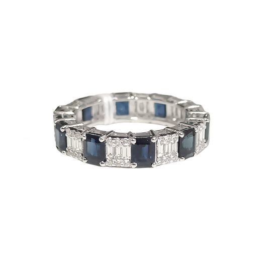 Blue Sapphire Diamond Ring