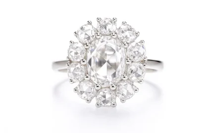 Ring Diamonds 18k White Gold 1.38 cts