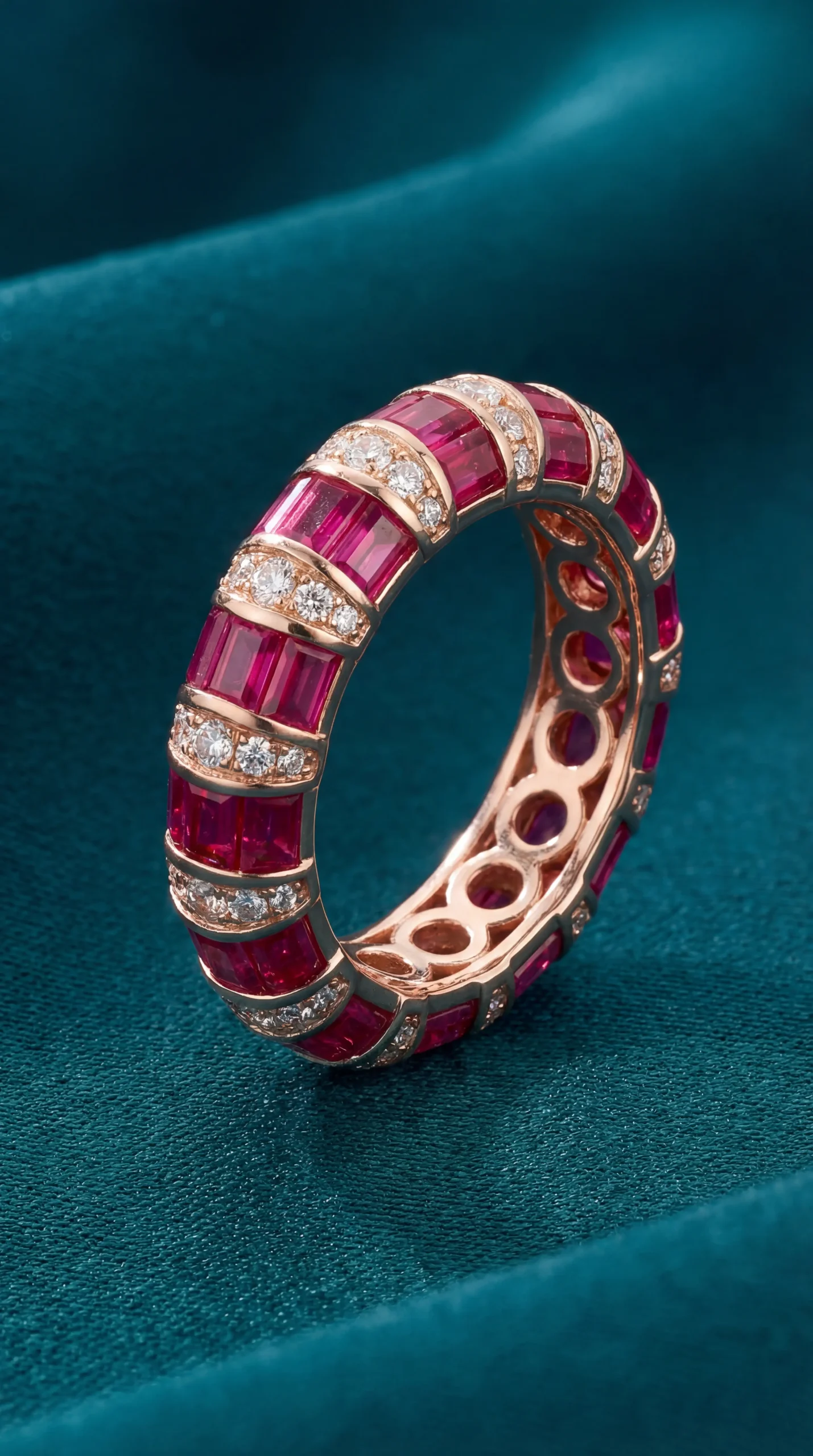 Ring Ruby and Diamonds 18k Yellow Gold 1.53 cts - Image 2