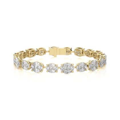 Diamond 18k gold and DIA Bracelet 8.39ct natural diamonds
