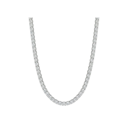 Necklace Tennis Diamonds 18k White Gold 5.74 cts