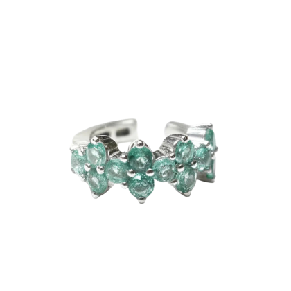 Ear Cuff Emerald 18k White Gold 0.86 cts