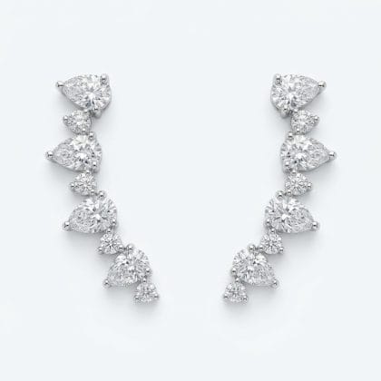 Earrings climb Diamonds 18k White Gold 0.93 cts