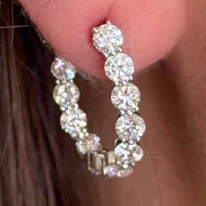 Earrings Diamonds 18k White Gold 1.67 cts