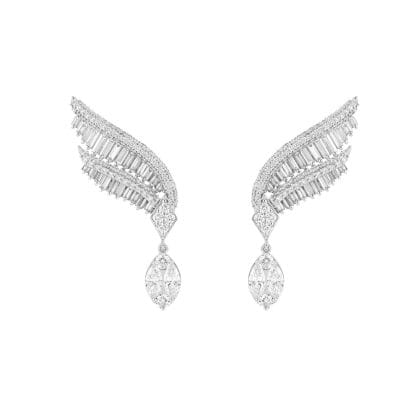 Earrings Diamonds 18K White Gold 3.6 cts