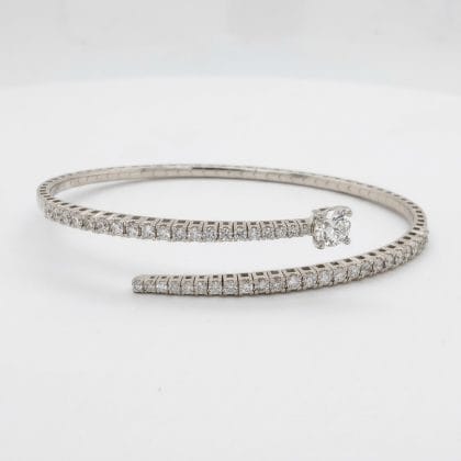 Diamond Bracelet 18 k White Gold 1.01 ct