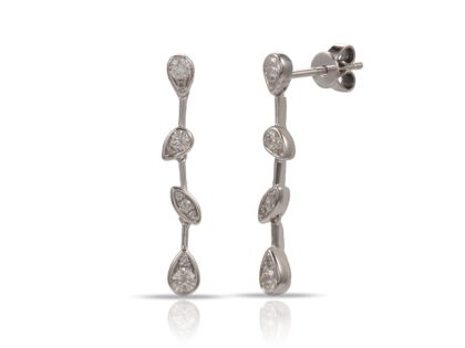 Diamond Earrings 18K White Gold 0.41 ct
