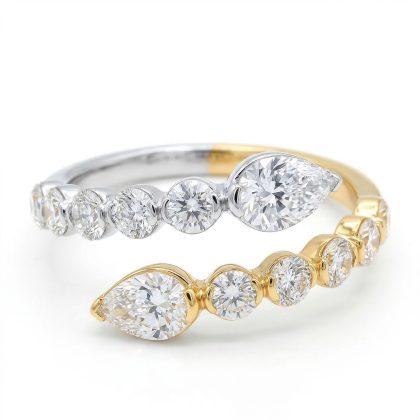 Diamond Ring Yellow gold 18K 0.58 ct