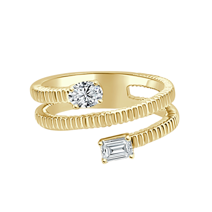 Diamond Ring Yellow Gold 18k 0.44Ct