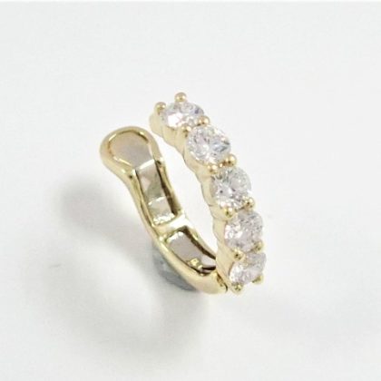 Diamond Ear Cuff 18K Yellow Gold 0.62 ct