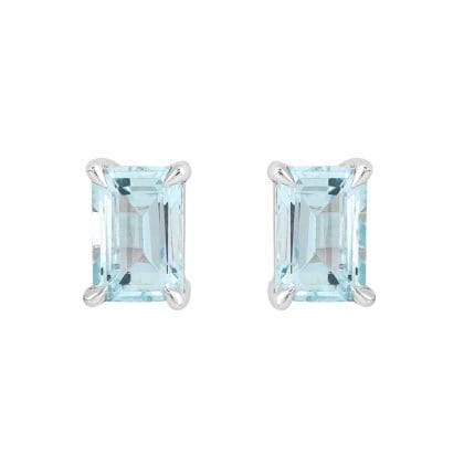 Earrings Aquamarine 18k White Gold 1.21 cts