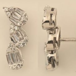 Diamond Earrings 18K White Gold 0.40 ct