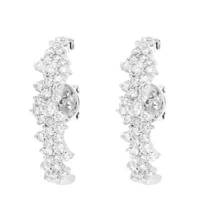 Earrings Diamonds 18K White Gold 1.86 cts