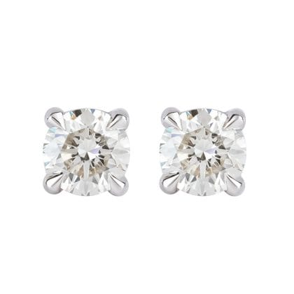 Earrings Stud 18k White Gold 1.81 cts