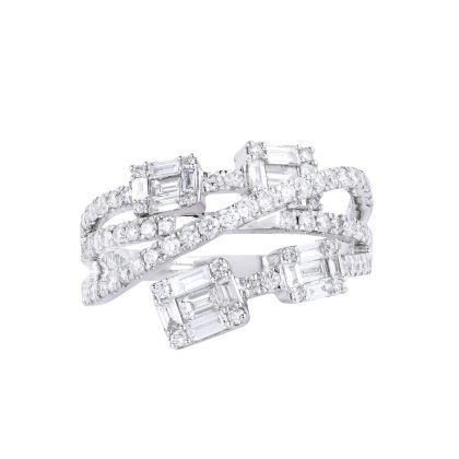 Ring Diamonds 18k White Gold 1.10 cts