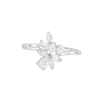 Ring Diamonds 18k White Gold 0.72 cts