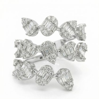 Diamond Ring 18K White Gold 0.76 ct