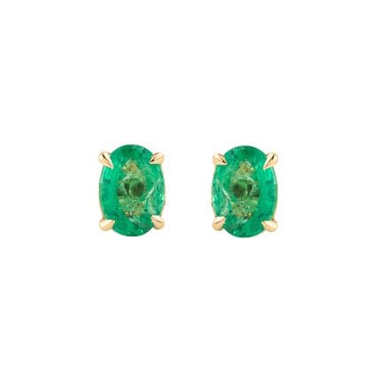 Earrings Emerald 18k Yellow Gold 1.35 cts