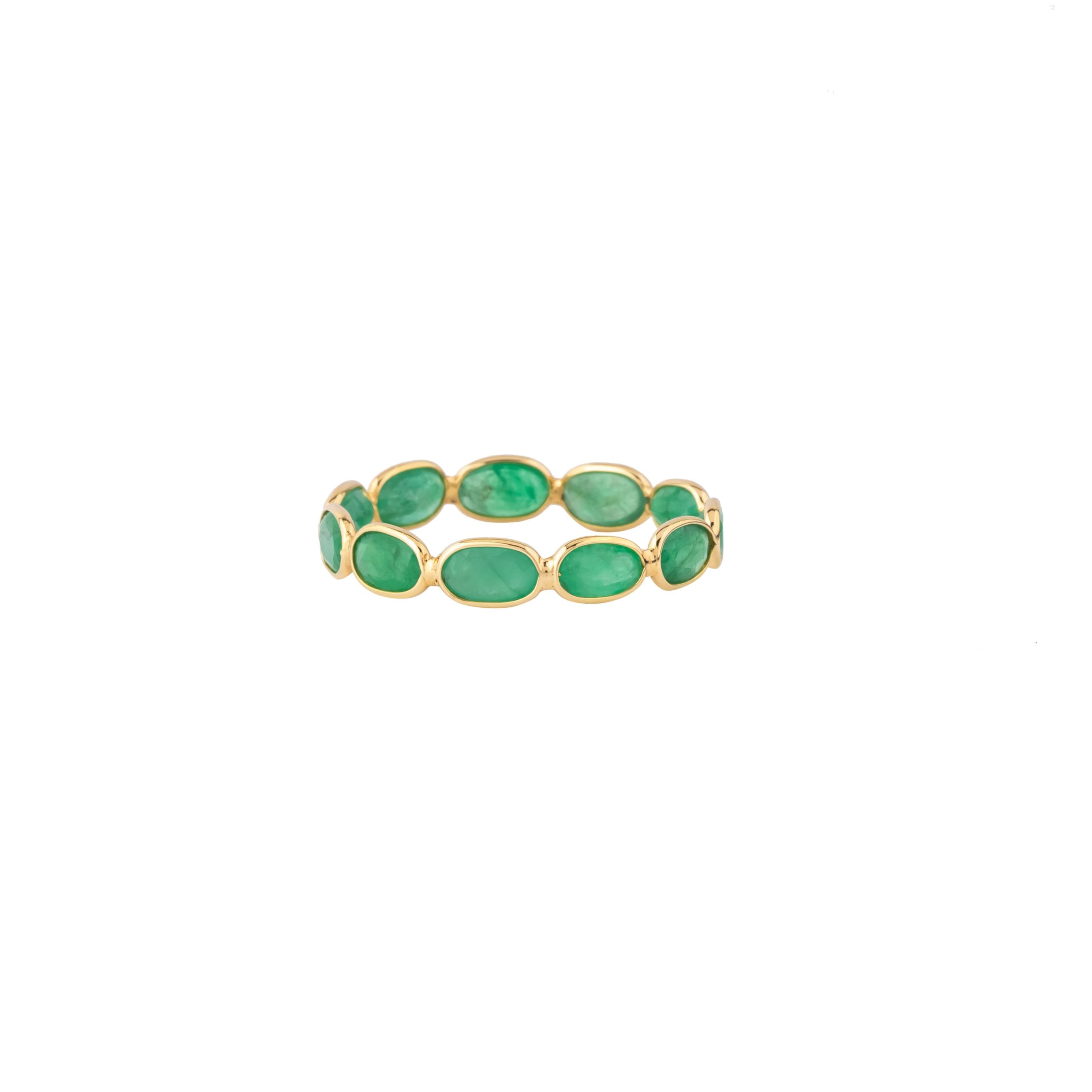 Ring Emerald 18k Yellow Gold 1.10 cts