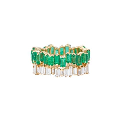 Ring Emerald and Diamonds 18K Yellow Gold 3.03 cts