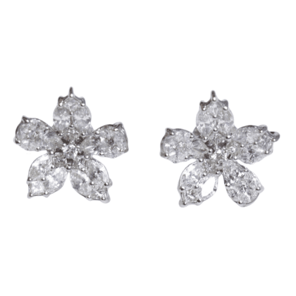 Earrings Diamonds 18k White Gold 2.42 cts
