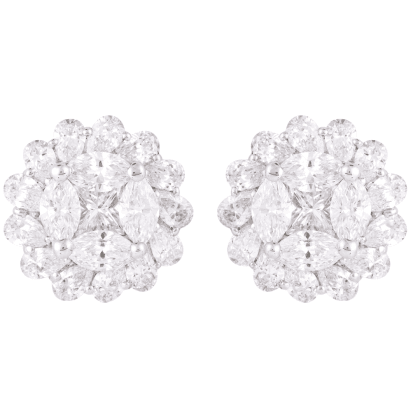 Earrings Diamonds 18K White Gold 3.09 cts