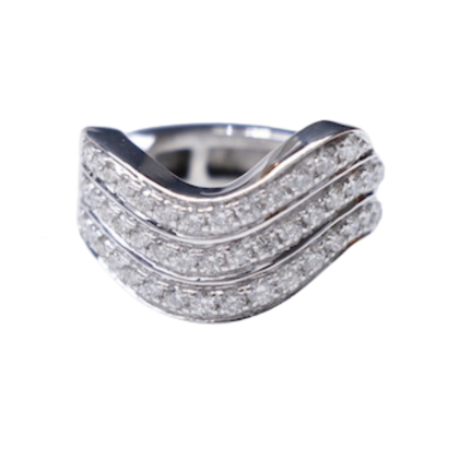 Ear Cuff Diamonds 18k White Gold 0.29 cts