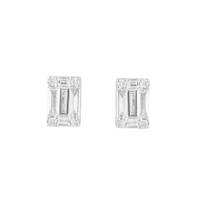 Earrings Baguette Diamonds 18k White Gold 0.30 cts