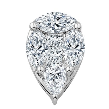 Necklace Diamond 18k White Gold 5.19 ct