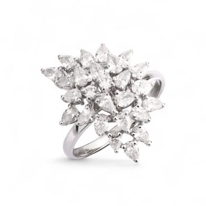 Ring Diamonds 18k White Gold 1.46 cts