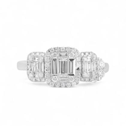 Ring Diamonds 18k White Gold  0.86 cts