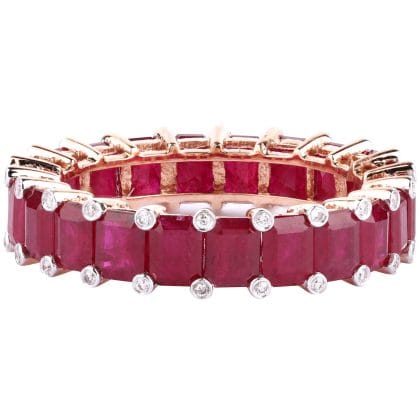 Ring Ruby and Diamonds 18k Yellow Gold 6.34 cts