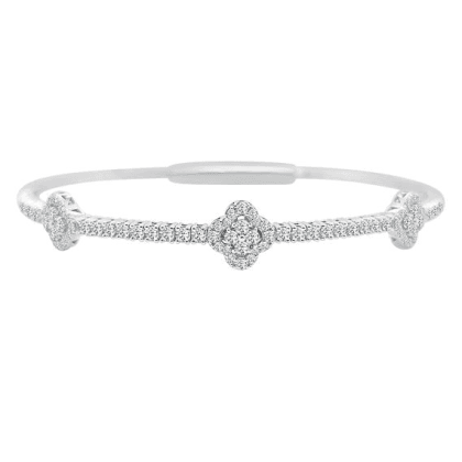 Diamond Bracelet 18K White Gold 1.28 ct