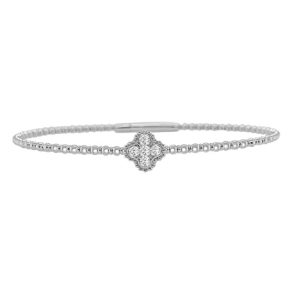Diamond Bracelet 18 k White Gold 0.19 ct