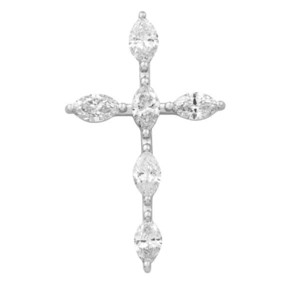 Diamond Necklace 18K White Gold 1.23 ct