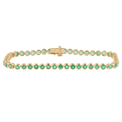 Bracelet Emerald 18k Yellow Gold 4.35 cts