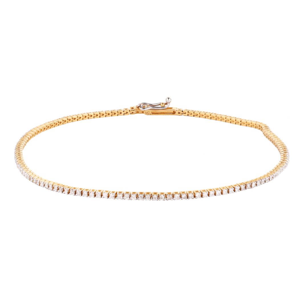 Diamond Bracelet 18k Yellow Gold 0.58 ct