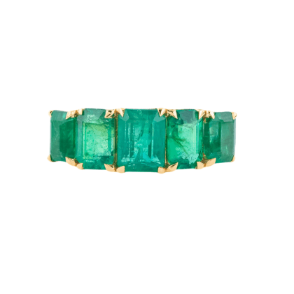 Ring Emerald Gold 18k Yellow Gold 2.73 ct