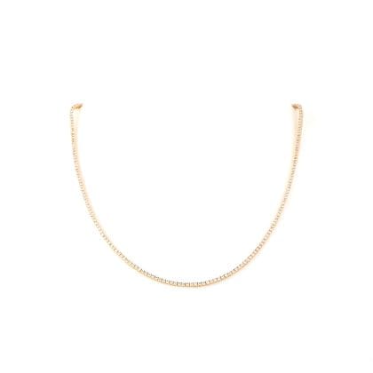 Necklace Diamonds 18k Yellow Gold 3.83 cts