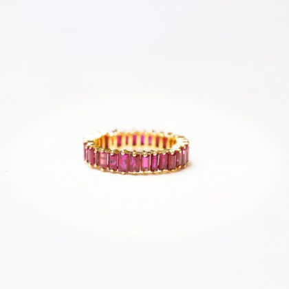 Ring Ruby 18k Yellow Gold 3.88 cts
