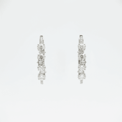 Earrings Ear Cuff Diamonds 1.94 cts