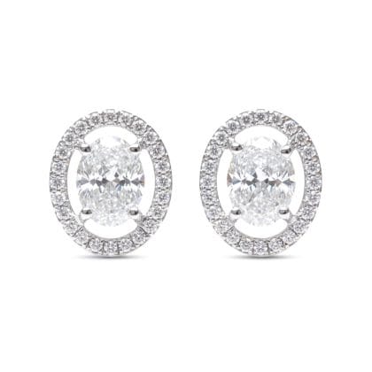 Earrings Diamond  18K White Gold 0.86 ct