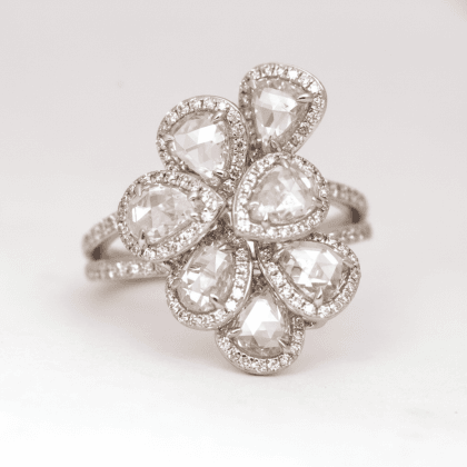 Ring Diamonds 18k White Gold 2.5 cts