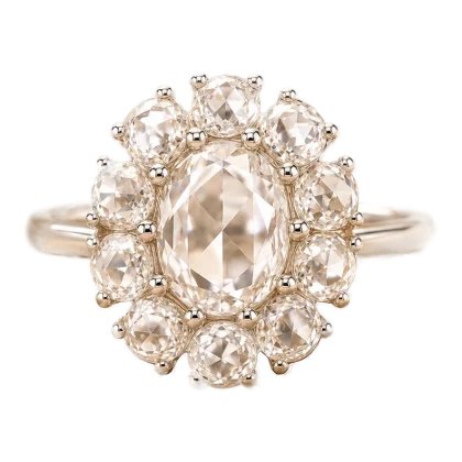 Ring Diamonds 18k White Gold 1.38 cts