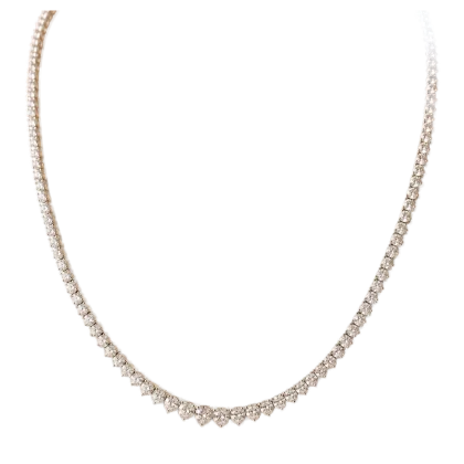 Necklace Diamond 18k White Gold 5.19 ct