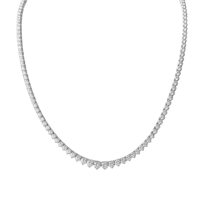 Necklace Diamond 18k White Gold 5.19 ct