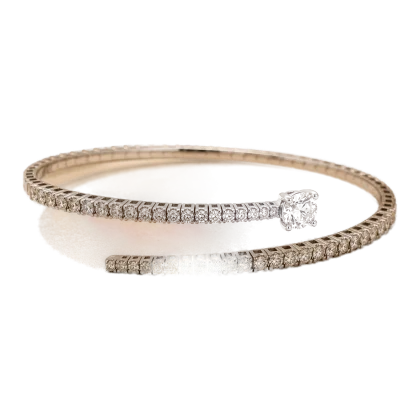 Diamond Bracelet 18 k White Gold 1.01 ct