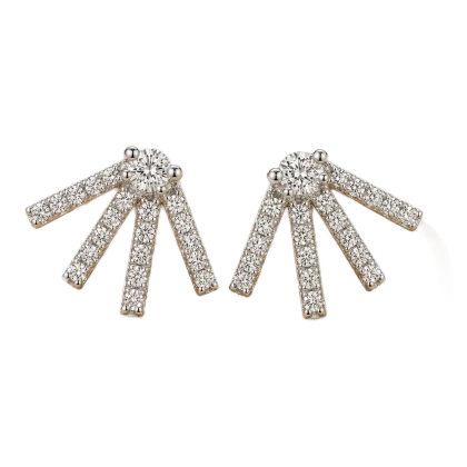 Diamond Earrings 18k White Gold 0.53 ct