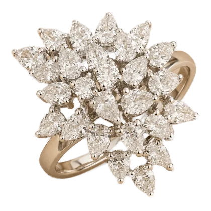 Ring Diamonds 18k White Gold 1.46 cts